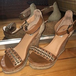 “Not Rated” Strappy Wedge Sandle Heels from Buckle